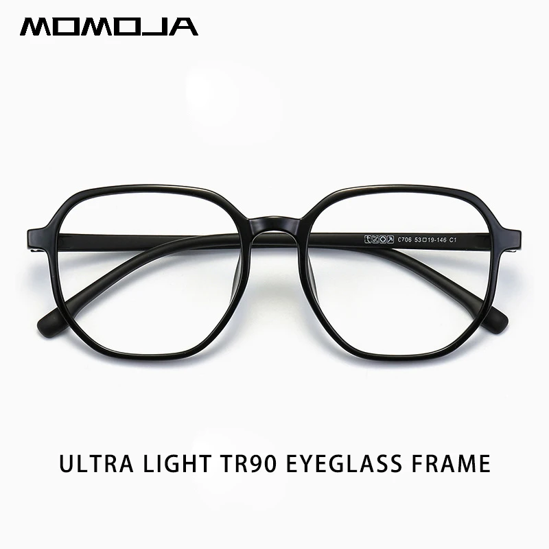 

MOMOJA Retro Fashion Polygon Eyewear Ultra Light TR90 Eyeglasses Optical Prescription Glasses Frame Man Woman Spectacle 6706