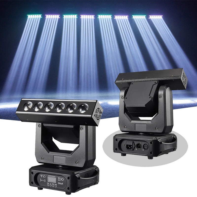 DJ Led Moving Light 6x20W RGBW Led Beam Scan Moving Head Disco Stage Lighting For Party KTV Wedding Holiday