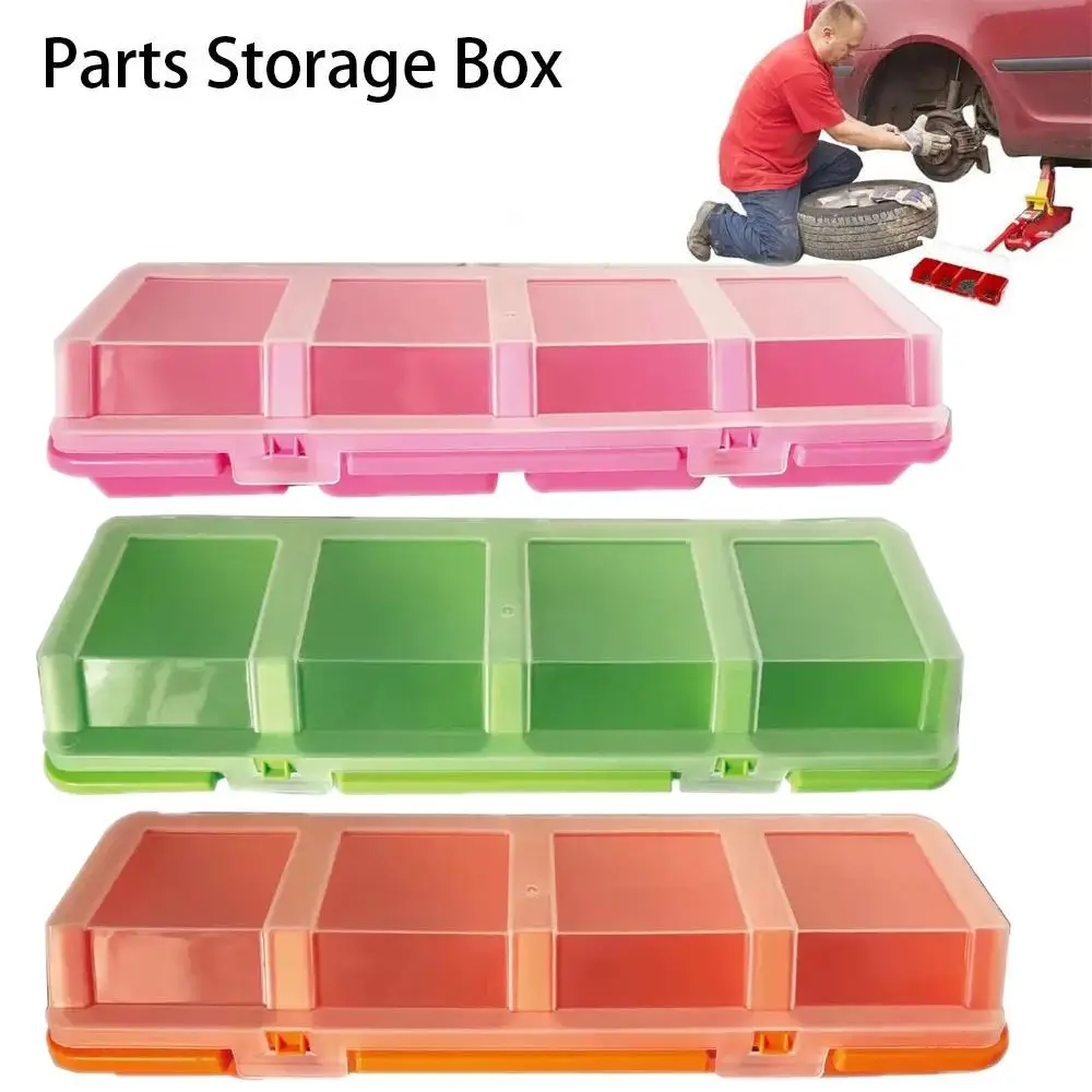 1Pcs Multicolor Parts Storage Box Plastic Material 4 Compartment Screw Organizer Box Display Storage Durable