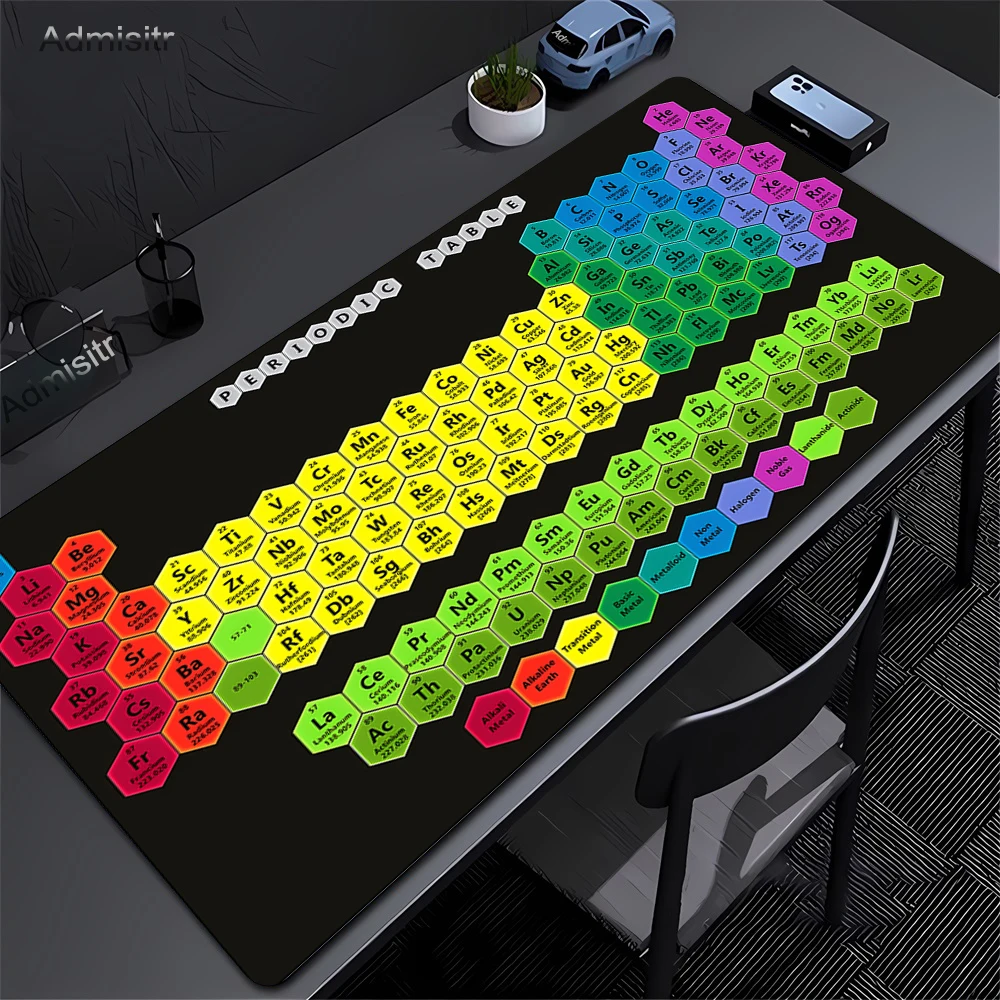 Gaming Mausepad 900x400 PC Large Periodic Table of Chemical Elem Mouse Pad Xxl Anti-slip Mousepad Gaming Keyboard Desk Mat