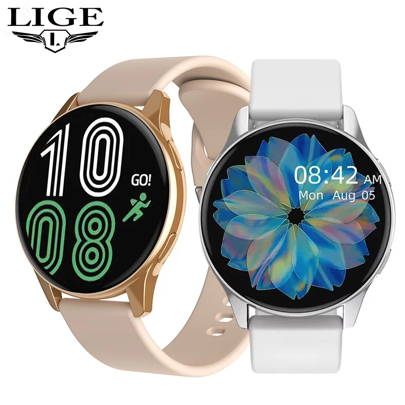 

LIGE новые умные часы для женщин 2025, Bluetooth-вызовы, умные часы, музыкальный плеер, поддержка записи, IP68, водонепроницаемые умные часы для женщин