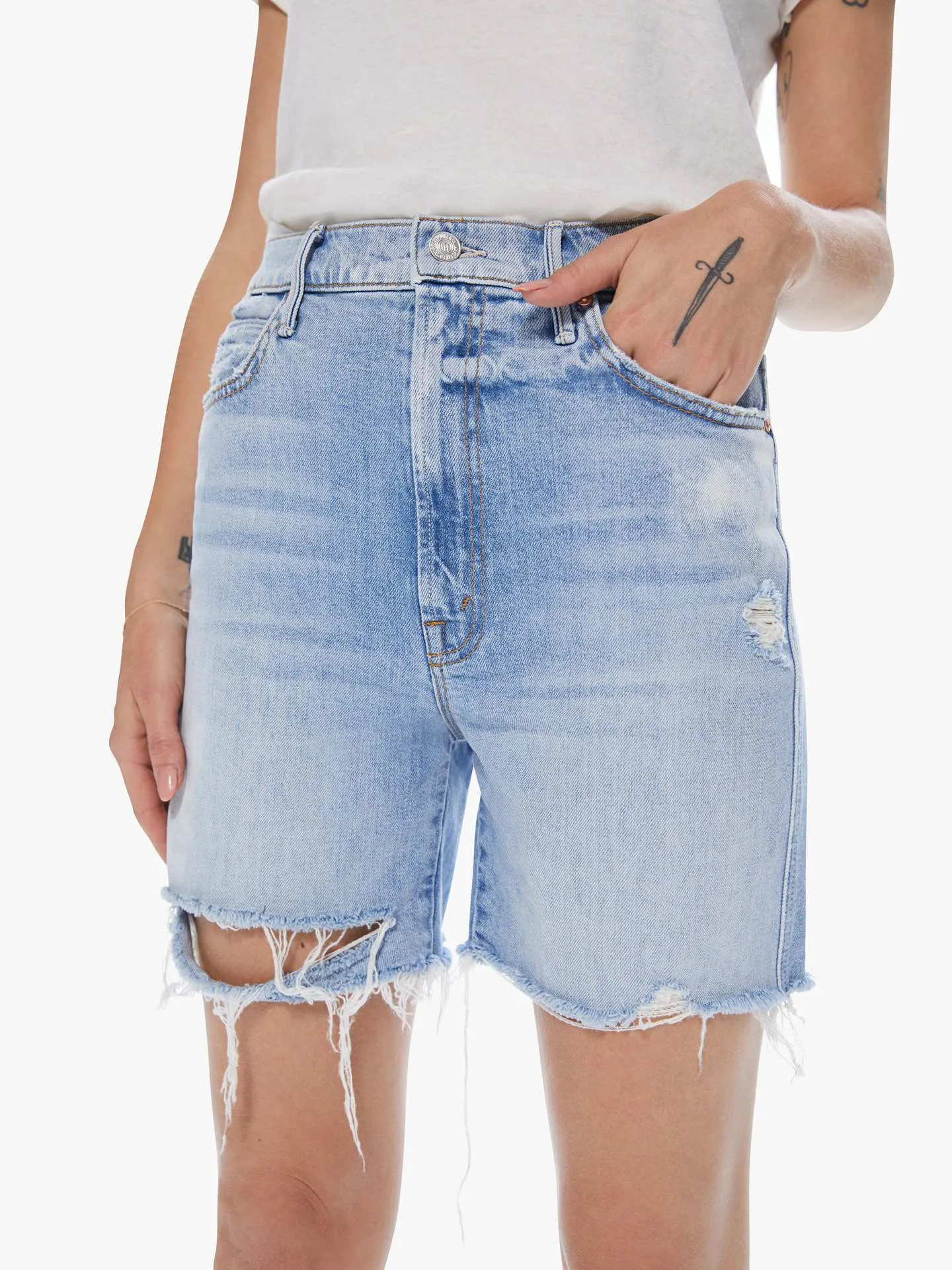 Women Straight Holes Denim Shorts High Waist Casual Ladies Loose Jeans 2022 Summer new