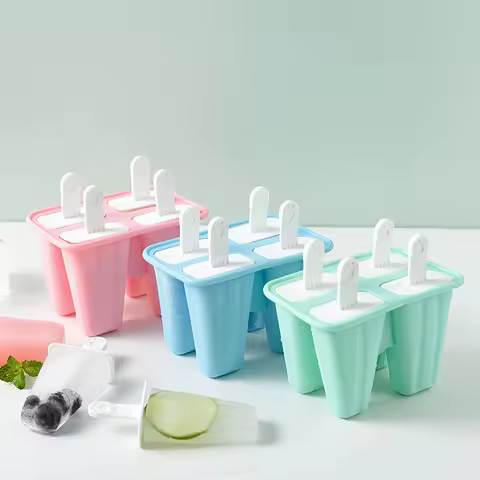 Creative Silicone Popsicle Mold DIY Ice Pop Maker for Home Reusable Easy Release Freezer Dessert Ice Cube Tray Kitchen Gadget