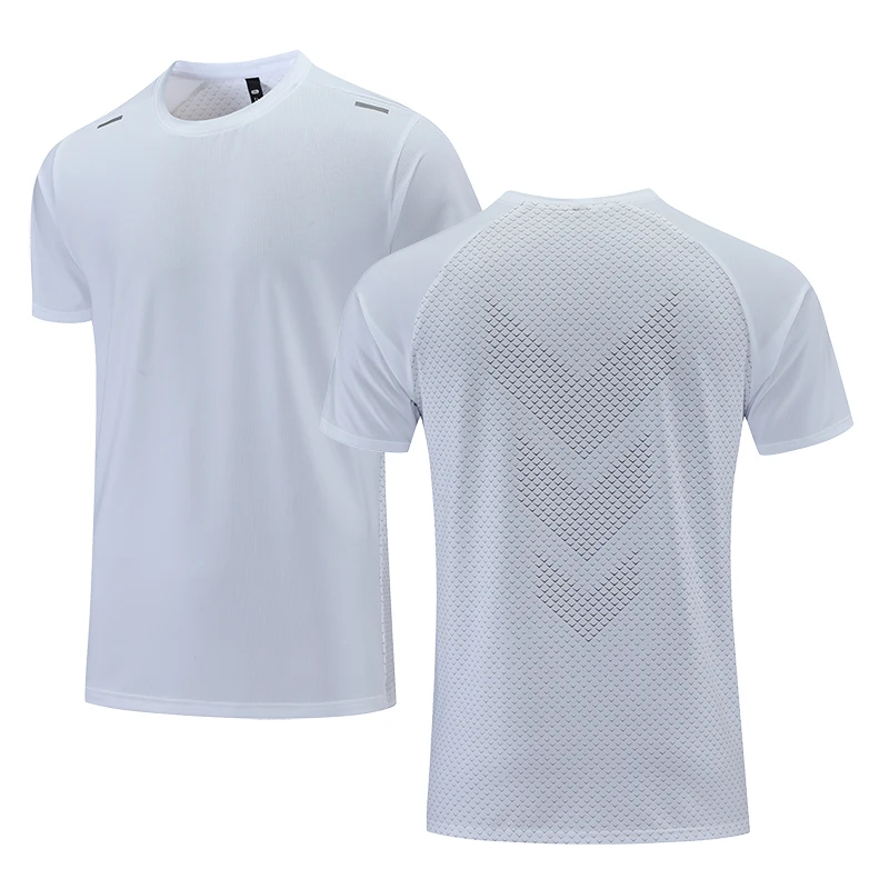 Summer Men's Fitness T Shirt Breathable Short Sleeve O-Neck Pullover Tight T-Shirts Gymnasium Clothing Outdoor Sports Wear