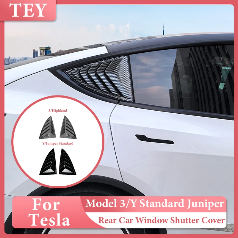 

Накладки на боковые вентиляционные решетки из ABS-пластика для Tesla Model 3/Y Standard Juniper, задние накладки на окна, защита от царапин, треугольные аксессуары