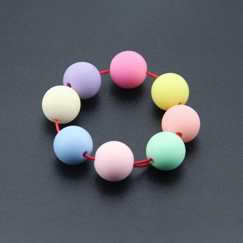 30Gram/Pack 0.6-1.4cm Round Acrylic Matte Beads Loose Spacer Beads For Jewelry Crafts Making DIY Handmade Bracelets Accessory