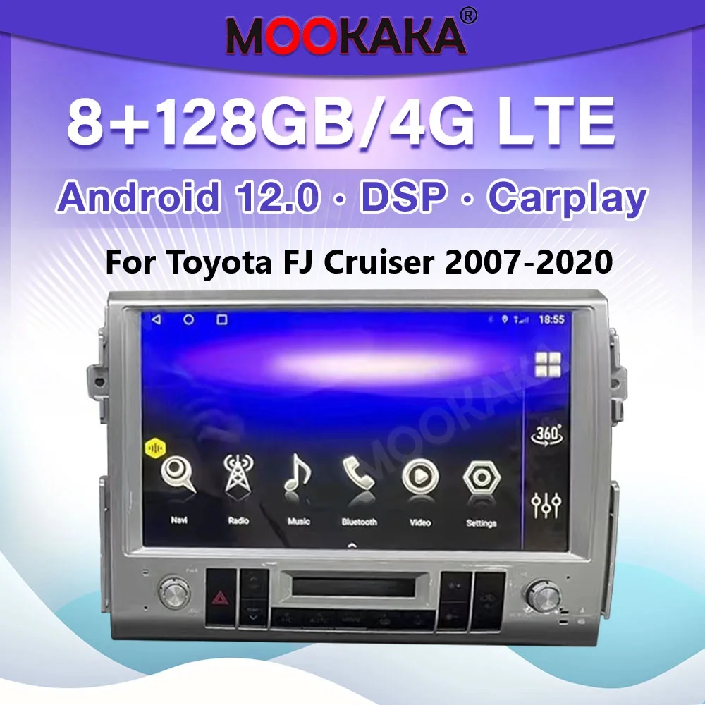 13.3'' Car Radio For Toyota FJ Cruiser 2007-2020 Wireless Carplay Auto Multimedia Player GPS Navigation Stereo Screen Head Unit