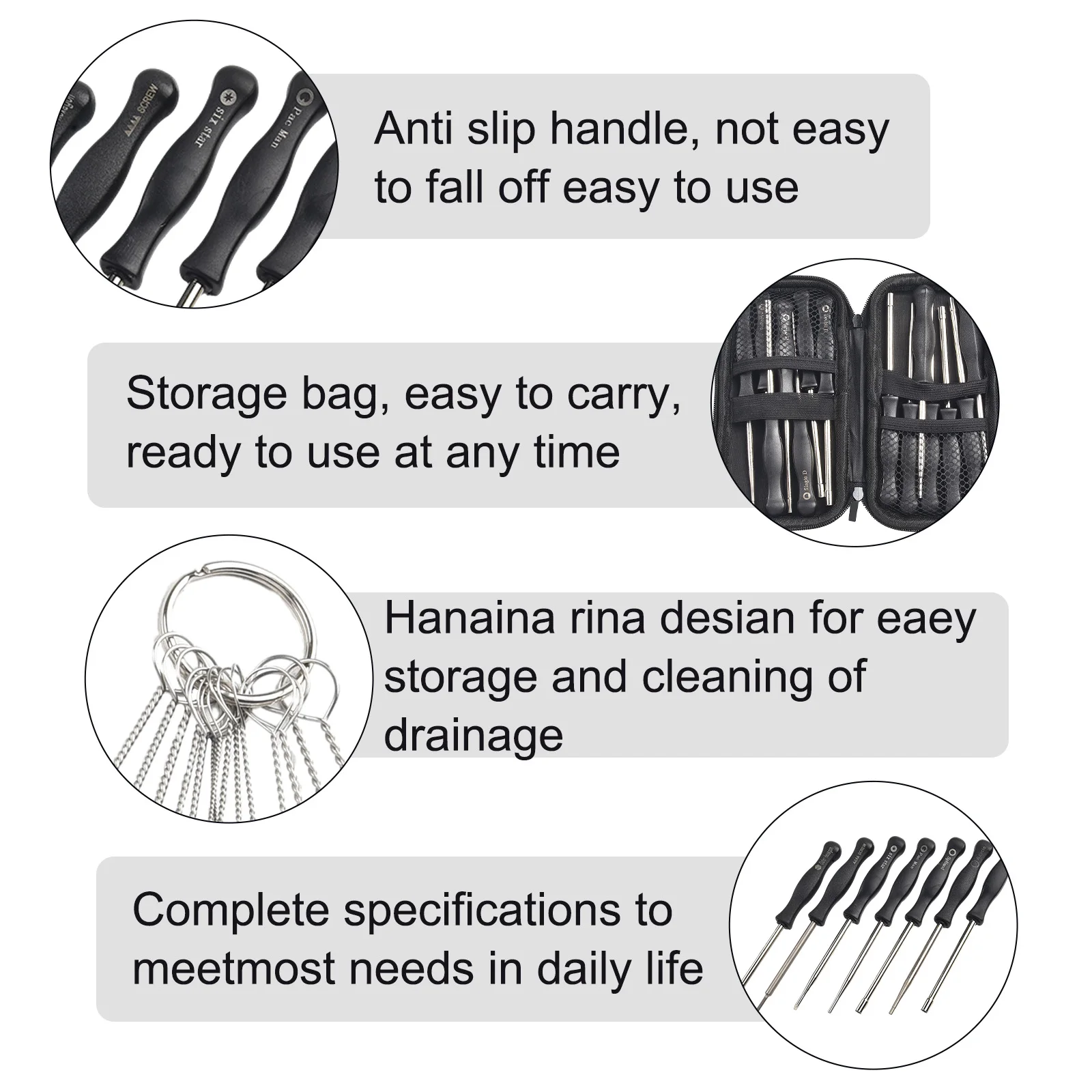 Carburetor Adjustment Tool Screwdriver Kit, 14pcs Set for Chainsaw Eater Trimmer, Compatible with Multiple Brands, Easy to Use