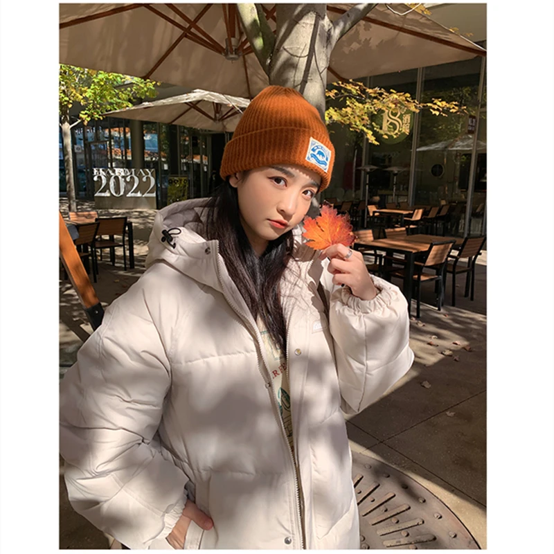 Women\'s Down Feather Jackets Coat Winter Baggy Thickening Warm Bubble Long Oversized Female Puffer Cotton Padded Jacket Outwear