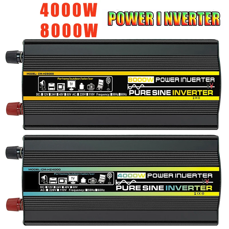 24V To 220V 50Hz Pure Sine Wave Power Inverter Solar System/Panel/Home/Outdoor/RV/Camping Voltage Converter Car Inverters-Type 1