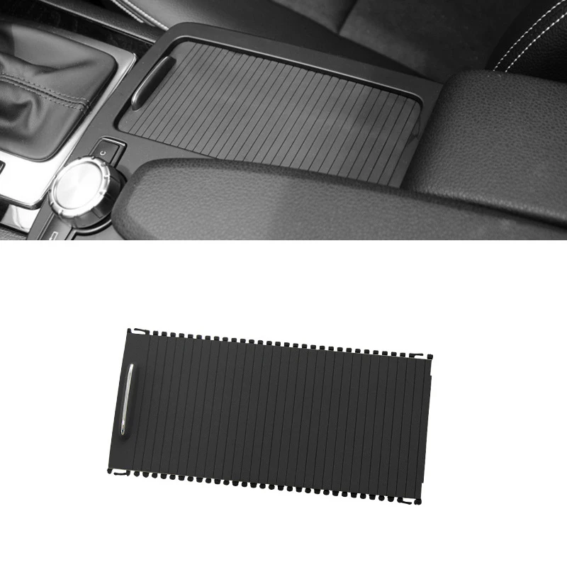 Car Inner Indoor Centre Console Roller Blind Cover for -Mercedes C/E-Calss W204 S204 W212 S212 A20468076079051 Black