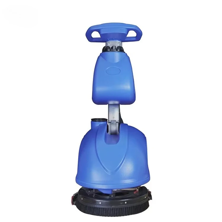 Pequena caminhada atrás da mão empurrar máquina automática de esfregar piso industrial comercial máquina de limpeza de piso de azulejo
