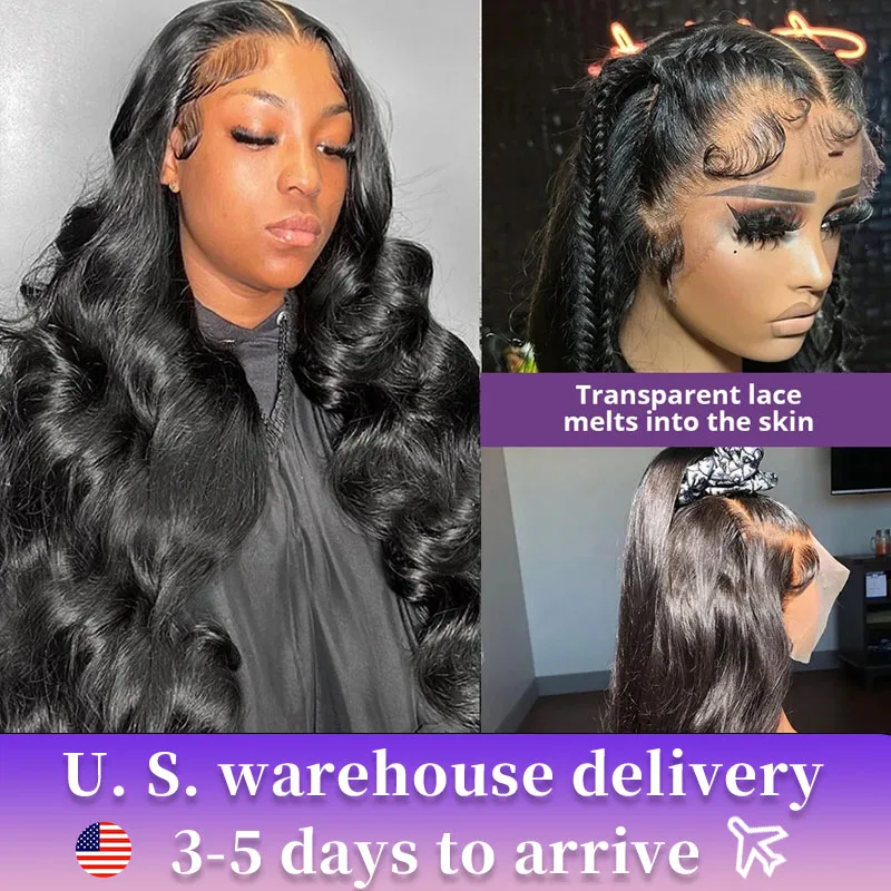 20 30 40 Inch13x6 Hd Lace Frontal Wig Human Hair 16A Body Wave Human Hair Wigs For Women Pre Plucked Lace Front Human Hair Wig