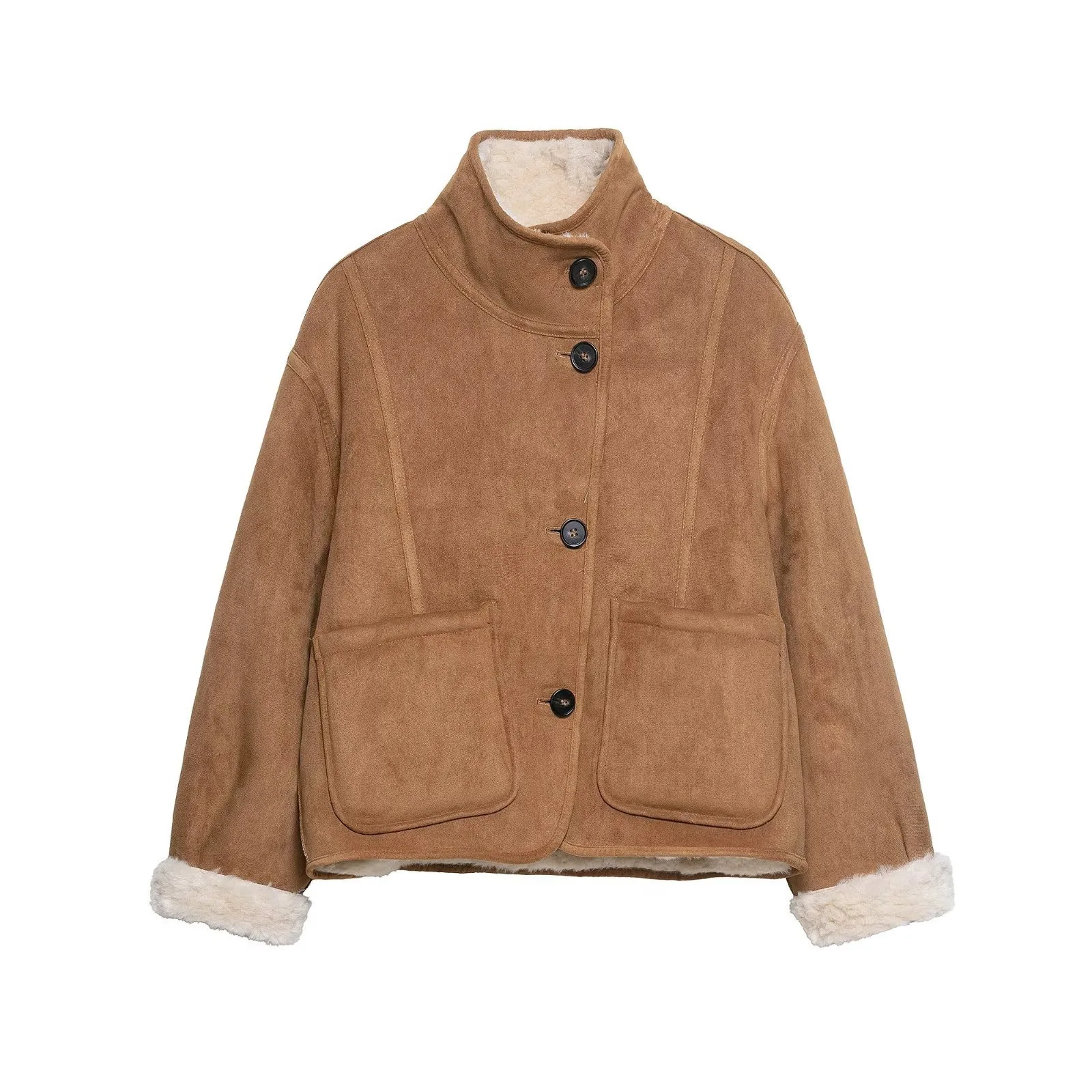 

Новая модная женская двусторонняя куртка 2026 года: кожаные куртки, модные пальто, теплая верхняя одежда для женщин