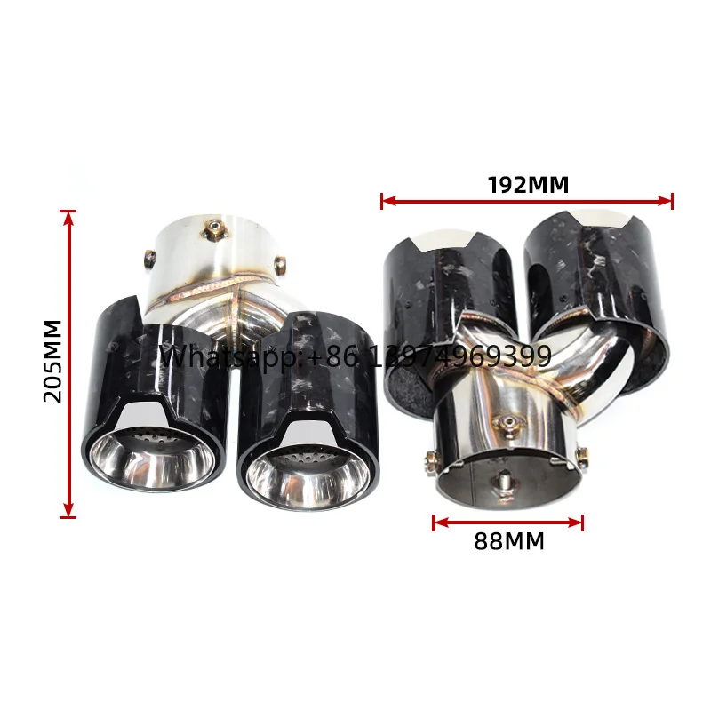 DEX Performance Styles Exhaust Tip for G20 G21 G23 G42 M240 M340 M440 Forged Carbon Fiber Quad Exhaust Pipe Muffler TailPipe