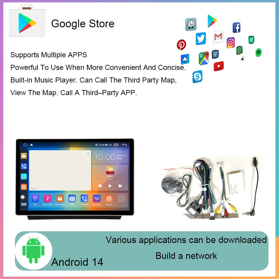 Autoradio Android 14 de 13 pouces, pour Land Rover Discovery Sport L550 2015 – 2019, lecteur vidéo multimédia, unité principale de Navigation GPS