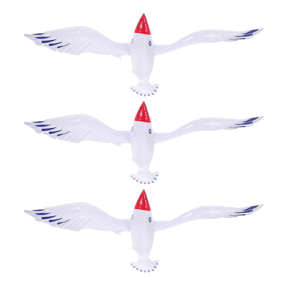 

3Pcs Inflatable Seagull PVC Pool Party Favors Beach Inflatable Bird Decoration Easy Inflation Floating Pool Party Decorations