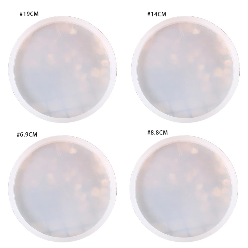 

YUYU Round Silicone Mold 4 Different Sizes Crystal Epoxy Production Making Mould for Creative House Ornaments Making