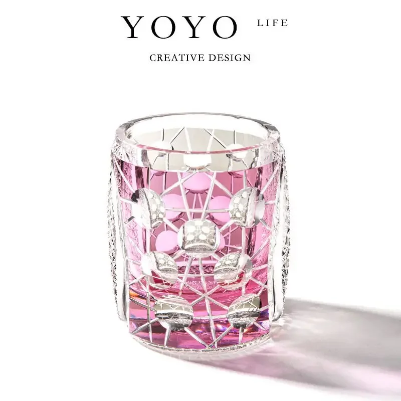 Edo cut child Internet celebrity planet hand-carved household whiskey light luxury crystal wine cup beer cup high value
