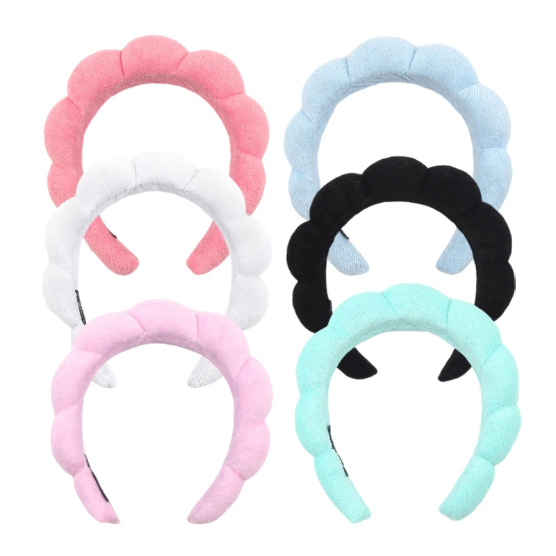 Sponge Spa Headband For Washing Face Wide Padded Hairband Women Girls Skin Care Makeup Removal Shower