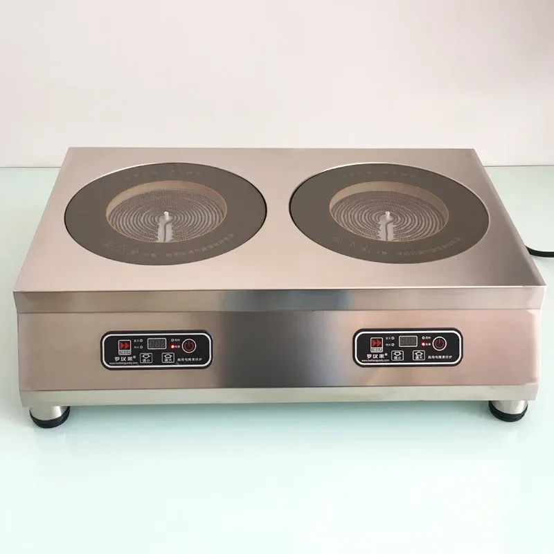 Double Electric Ceramic Stove Commercial Ceramic Cooktop Stainless Steel Stove Double Touch Desktop Induction Cooker