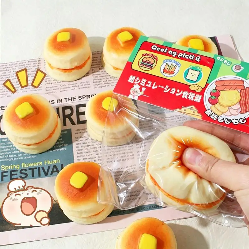 Slow Rebound Souffle Pancake Bread Stress Relief Squeeze Fidget Toy
