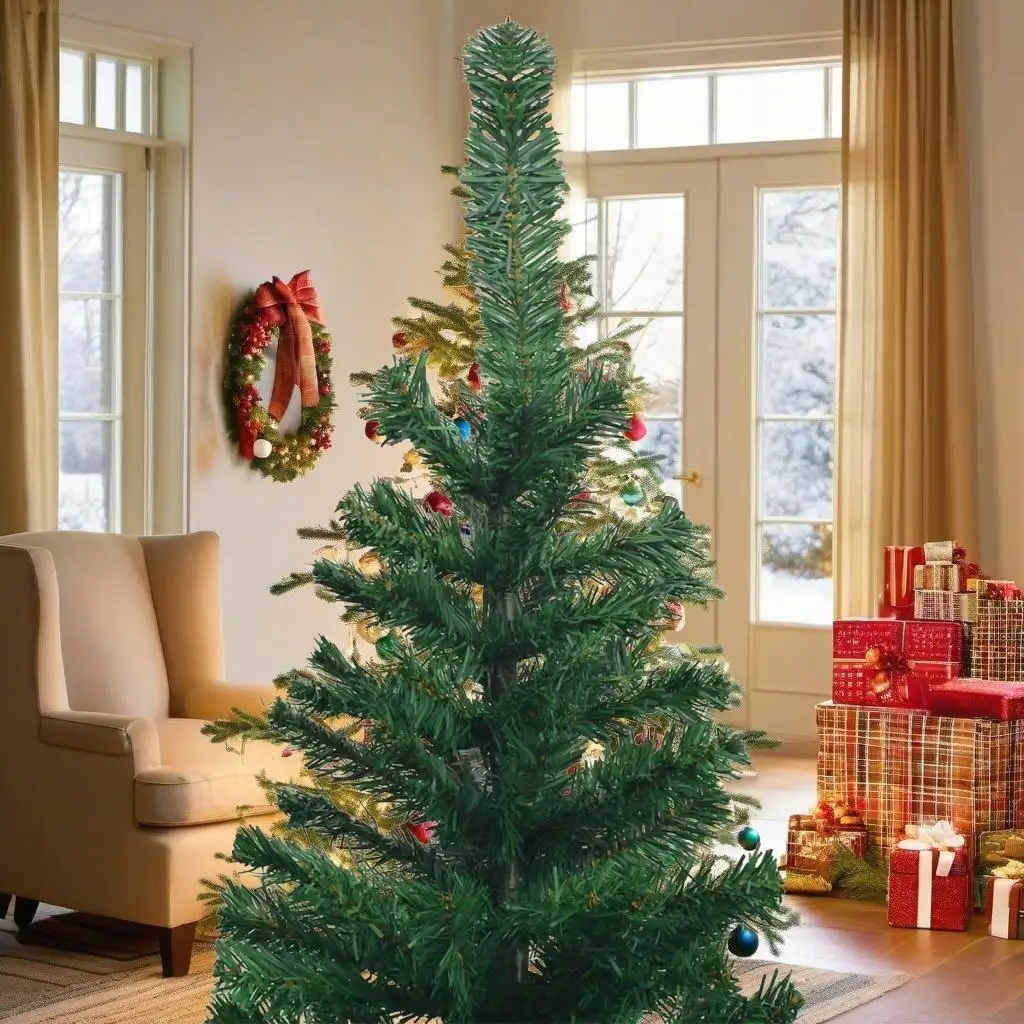 

Pre-Lit Artificial Christmas Tree with Ball Set - 94.5 Green Holiday Decoration