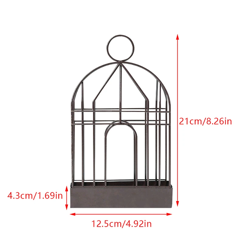 Fireproof Iron Birdcage Shape Hanging Incenso Rack, Decoração Home portátil, Suspensão criativa