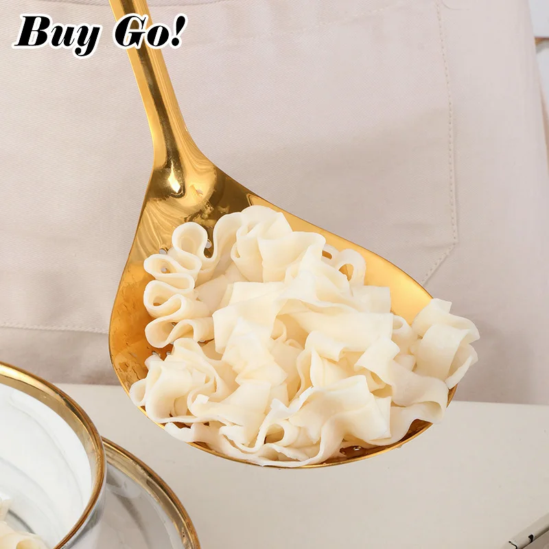 1PC Deep-Fried Dumpling Nooodle Spoon Kitchen Colander Spoon Colander Skimmer Oil Mesh Scoop Serving Food Filter Strainer Spoon view 5