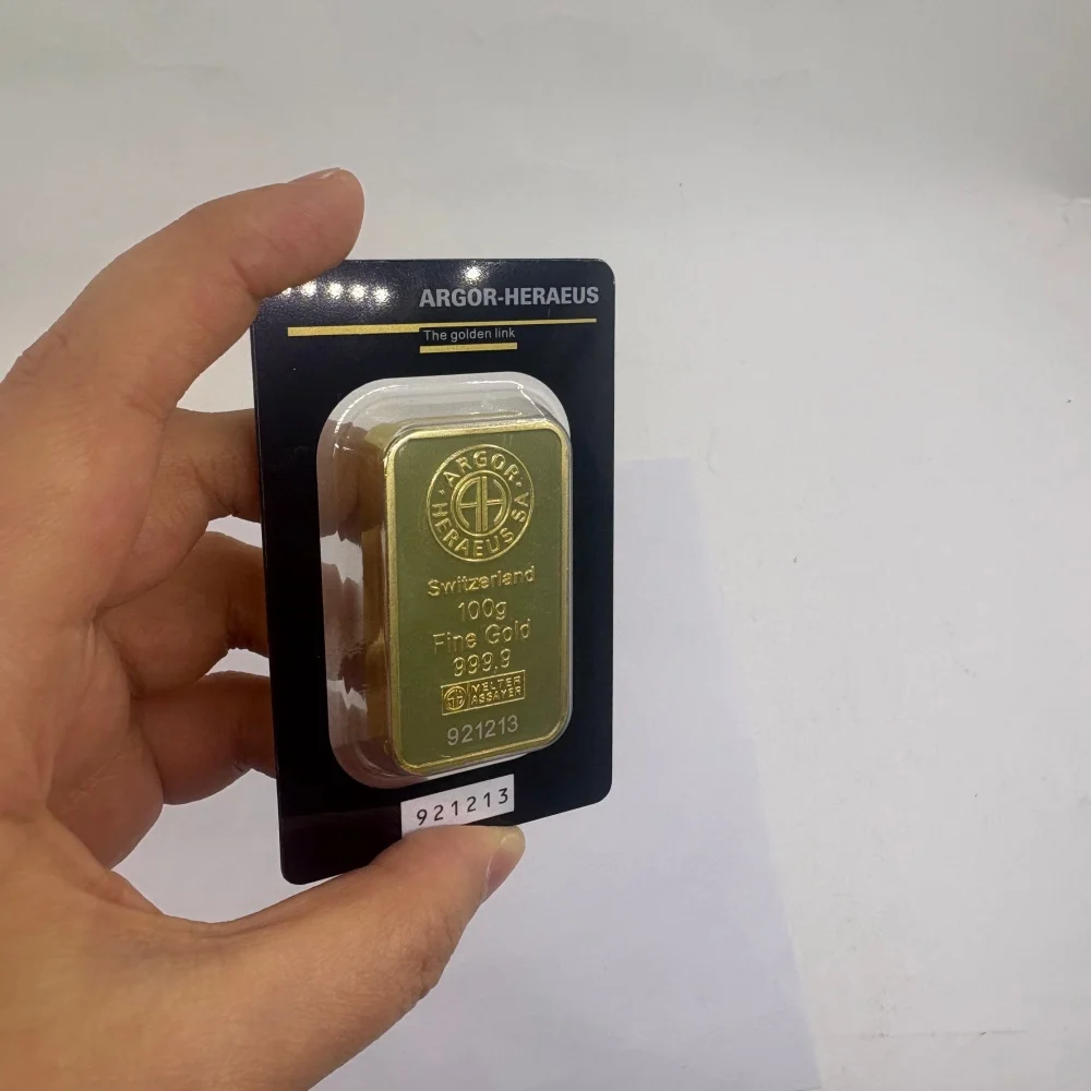 Barra de oro chapada en oro no magnético, lingote de oro APMEX con diferentes números de serie, con paquete sellado para coleccionistas.