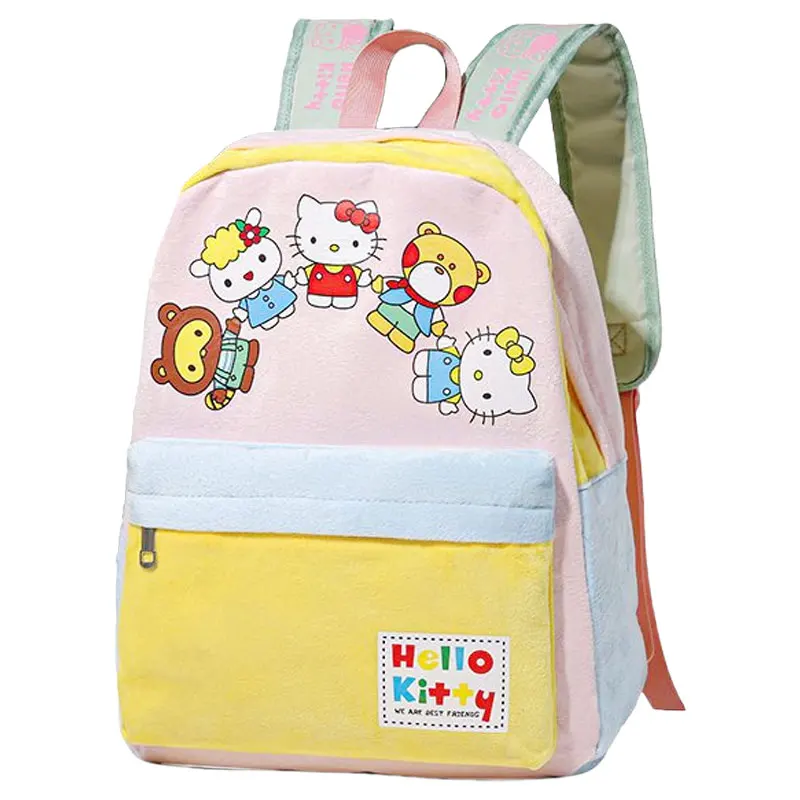 Nuovo inverno hello kitty peluche zaino ragazza carina campus tutto-fiammifero zaino di alto valore adatto per studenti delle scuole medie