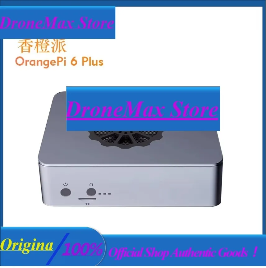 DroMaPremium Aluminum Alloy Case For Orange Pi 6 Plus, CNC Milled, Heat Dissipation, Precise Cutouts & FPD Antenna Mount