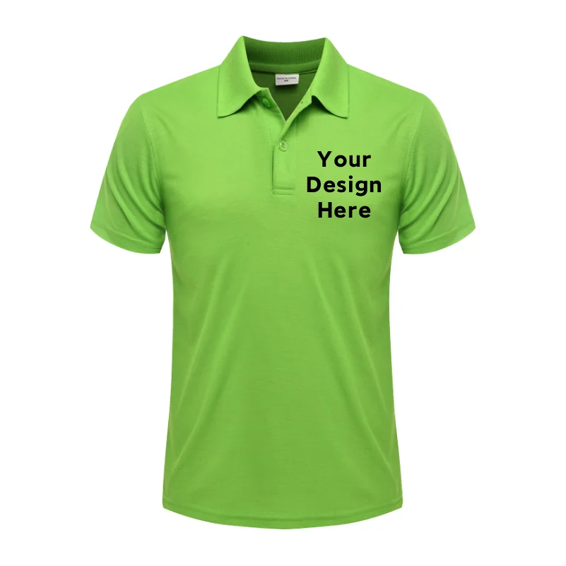 Summer Casual Short-Sleeved Polo Shirts Custom Logo Embroidery Printing Personalized Design Men And Women Tops