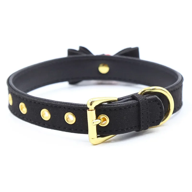 مثير بولي ياقة ياقة جلدية جرس المختنق الرقيق زي BDSM عبودية قلادة شريط حول ياقة الملابس الجنس لعب الكبار SM المثيرة الملحقات