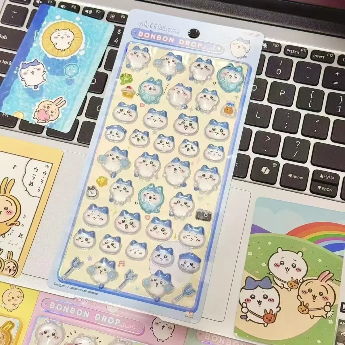 Cartoon 3D Relief Stickers Anime Crystal Stickers DIY Laptop Phone Case Decorative Sticker Drop Seal Sticker Gifts ちいかわ シール
