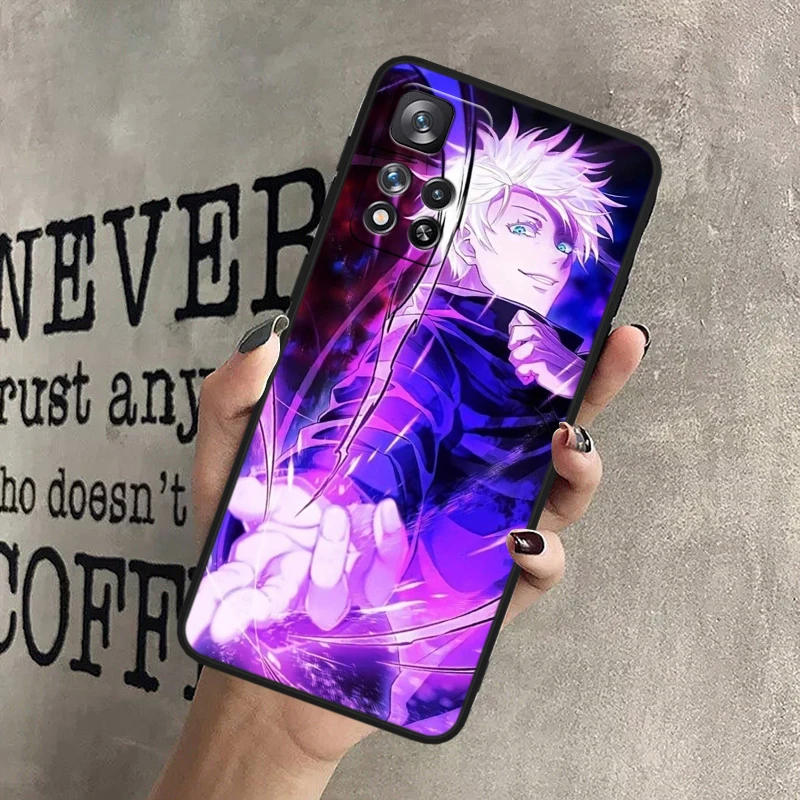 Jujutsu Kaisen Satoru Gojo Tpu Black Cover For Redmi 12 9T 9C 9 Redmi Note 13 12 11S 11 10S 10 Pro Plus Phone Case