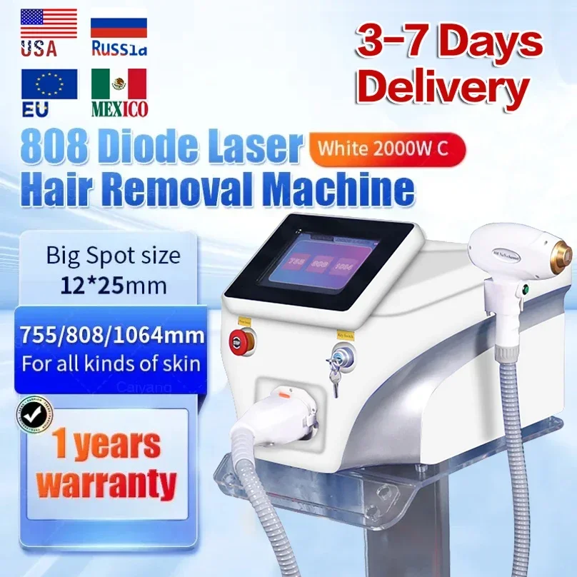 

Painless Ice Platinum 808nm Diode Laser Hair Removal Machine Home Use or Salon Hair Remover 755 808 1064nm Permanent Epilator