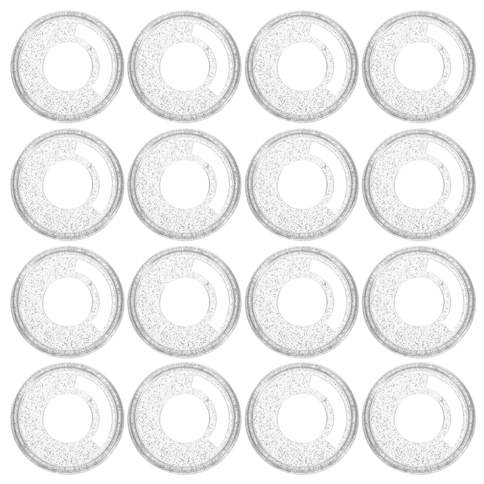 

50 Pcs 28mm White Binder Supplies Glitter Plastic Planners Binding Discs Loose Leaf Office Supplies