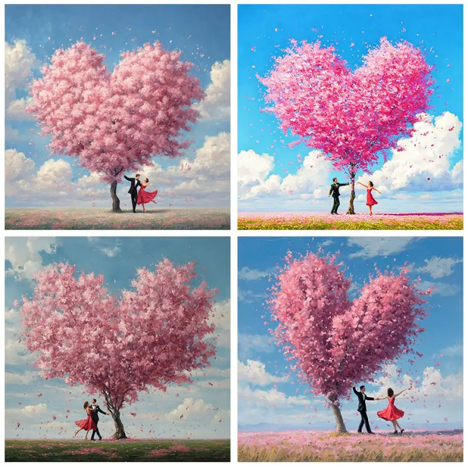 CHENISTORY Loving Couple Diamond Painting Handmade Art Supplies Scenery Crafts Gift Adults Crafts Adult Diamond Art