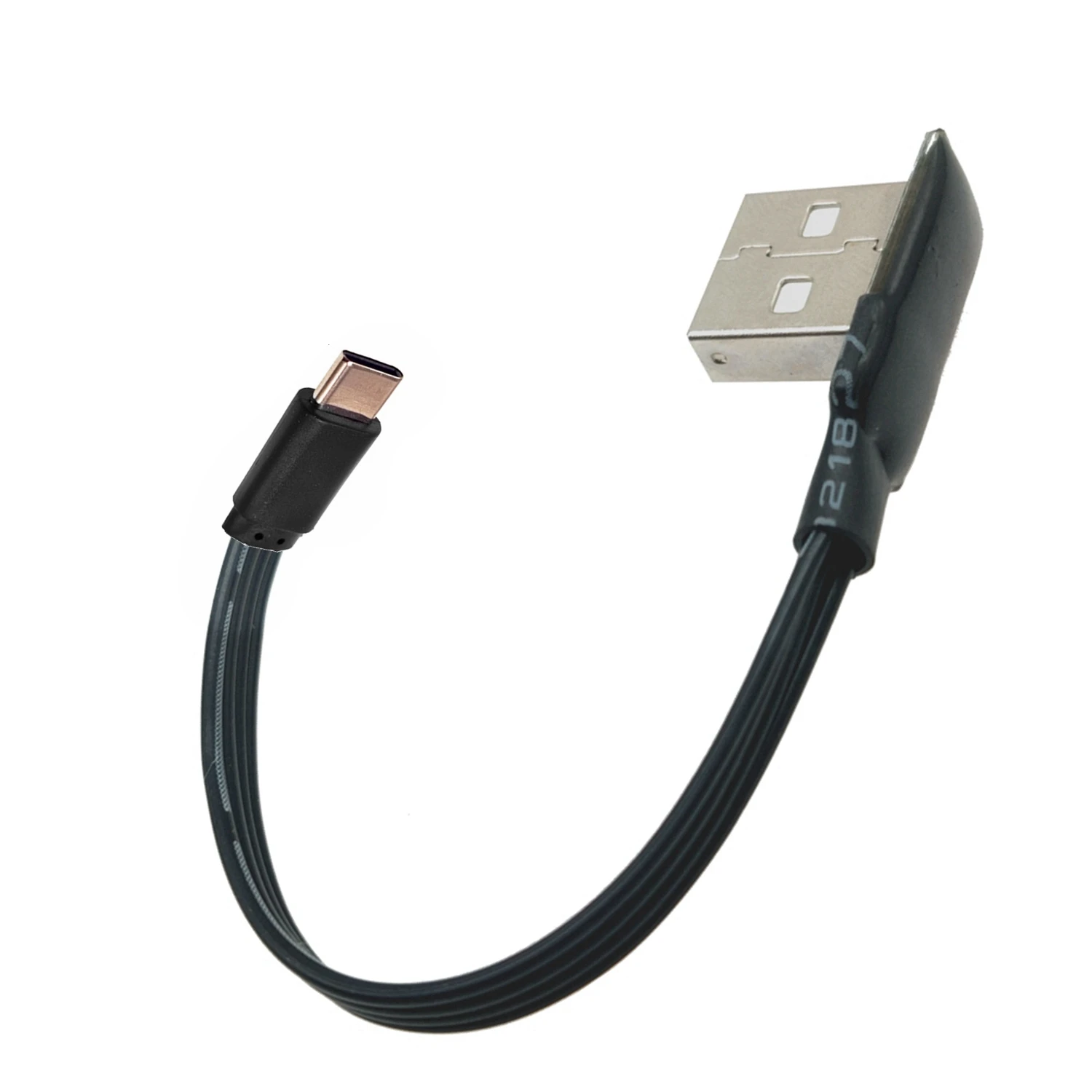 0.5M Car Led Control Screen USB UltraShort Elbow Suitable for Lexus es Ultra Flat Elbow Data Cable Hidden Flat Cable TypeC 0.3M