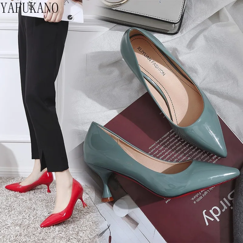 2024 New Shallow Mouth High Heels Stiletto Korean Wild Pointed Womens Shoes Sweet Small Fresh Single Shoe Sexy Dress Party Pumps