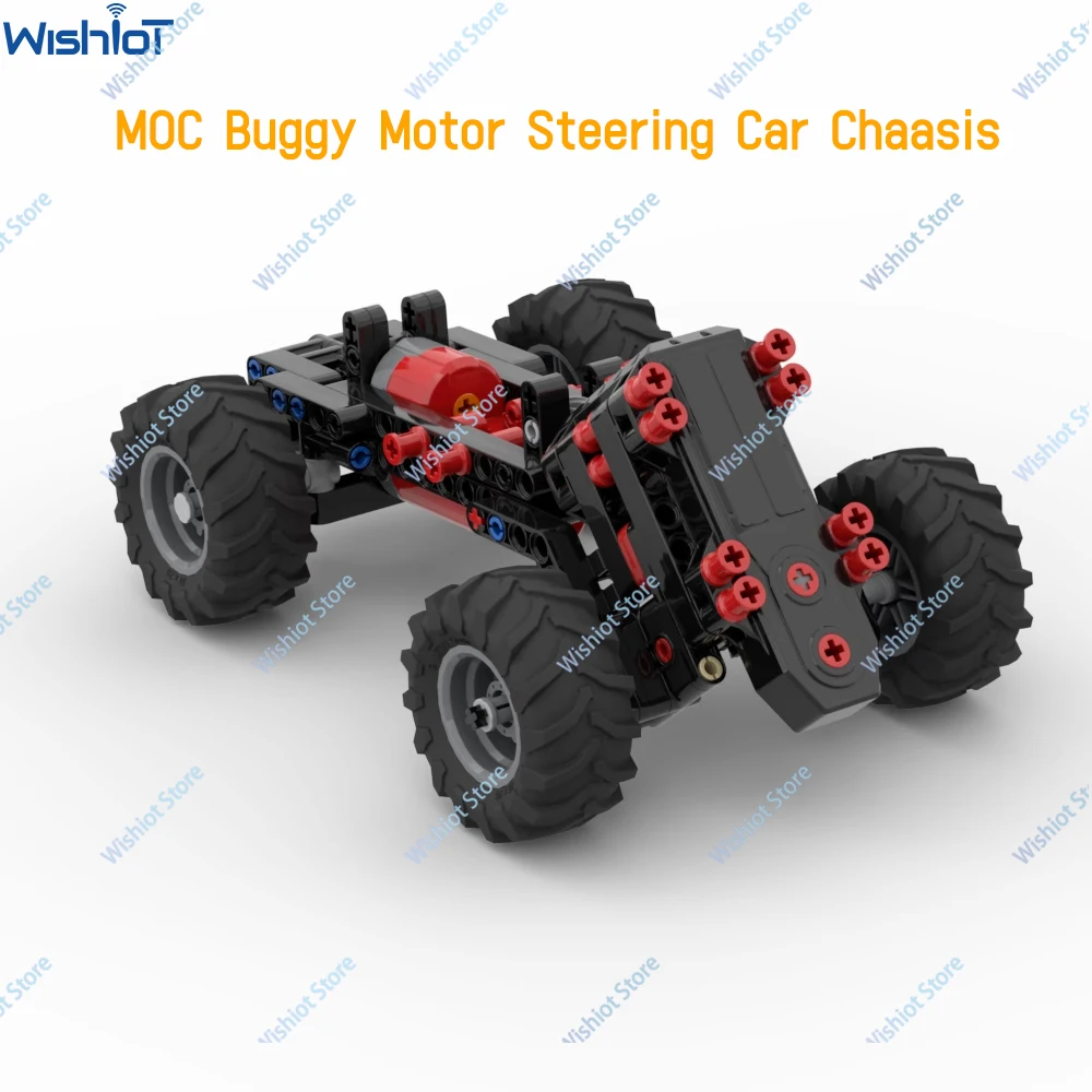 

MOC Basic Buggy Car Chassis Servo Motor Buggy Motor Steering Car High Speed APP Remote Control Building Blocks Power Functions