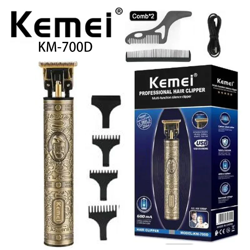 

Kemei Electric Hair Clipper KM-700D Barber Carving Trimmer Professional Hair Clipper Cordless Trimmer