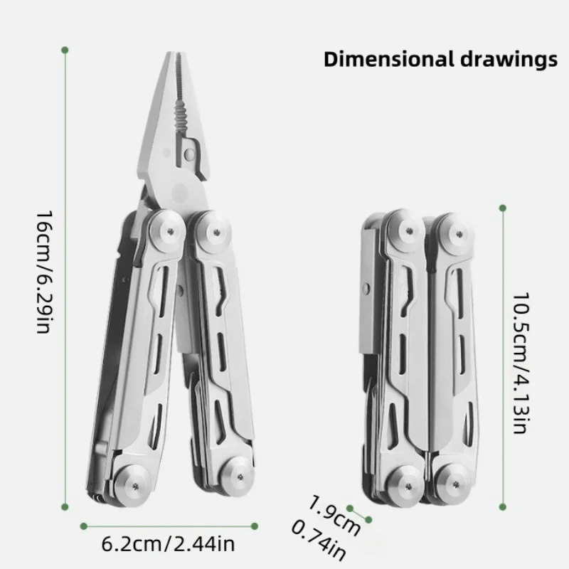 1pcs, Pliers Multi-purpose Pliers Portable Stainless Steel Fine Punching Outdoor Camping Multi-purpose Gifts Home Combination PL