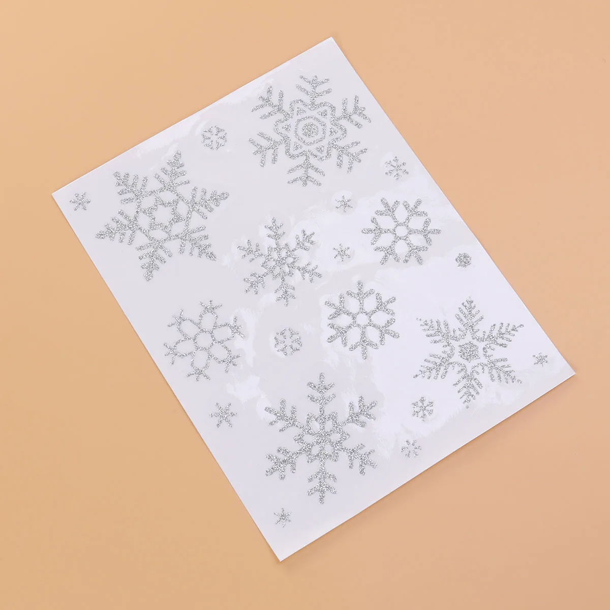 

4Pcs Christmas Window Sticker Snowflake PVC DIY Easy Apply Home Store Decor Snowflake Christmas Sticker Festival Silver