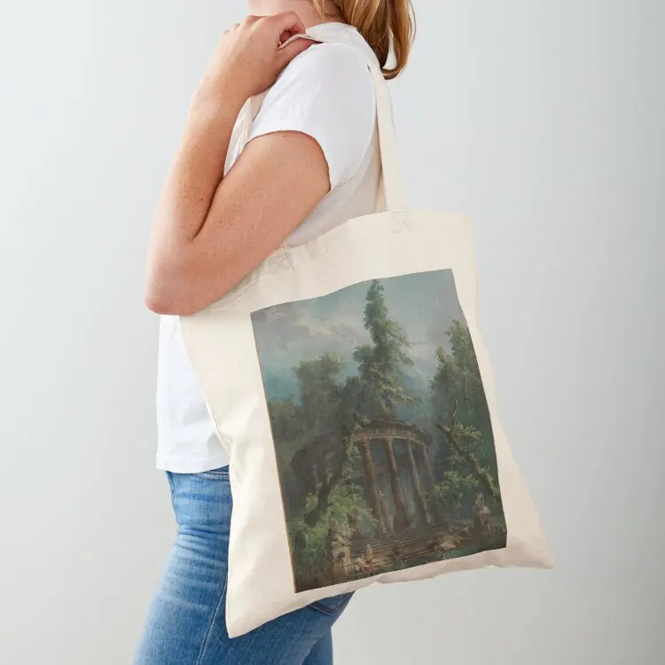 

The Bathing Pool (c. 1786), by Hubert Robert. Tote Bag Canvas stote bag Lady bag Big handbag