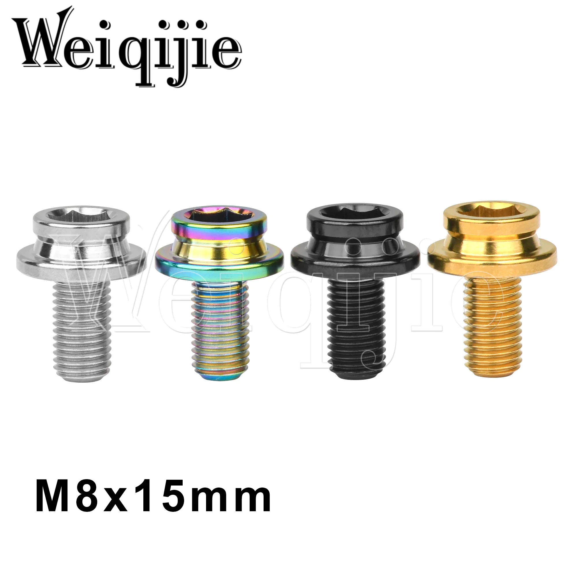 

Weiqijie 6pcs M8x15mm Bicycle Crank Bolts for Square Taper Bottom Bracket Titanium Screws Bicycle Bike Crank Titanium Screws