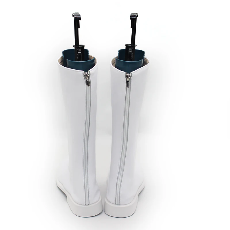 Ninjaturtles April O'Neil Cosplay Kostüm Schuhe Weiße handgemachte Kunstleder Halloween Party Stiefel