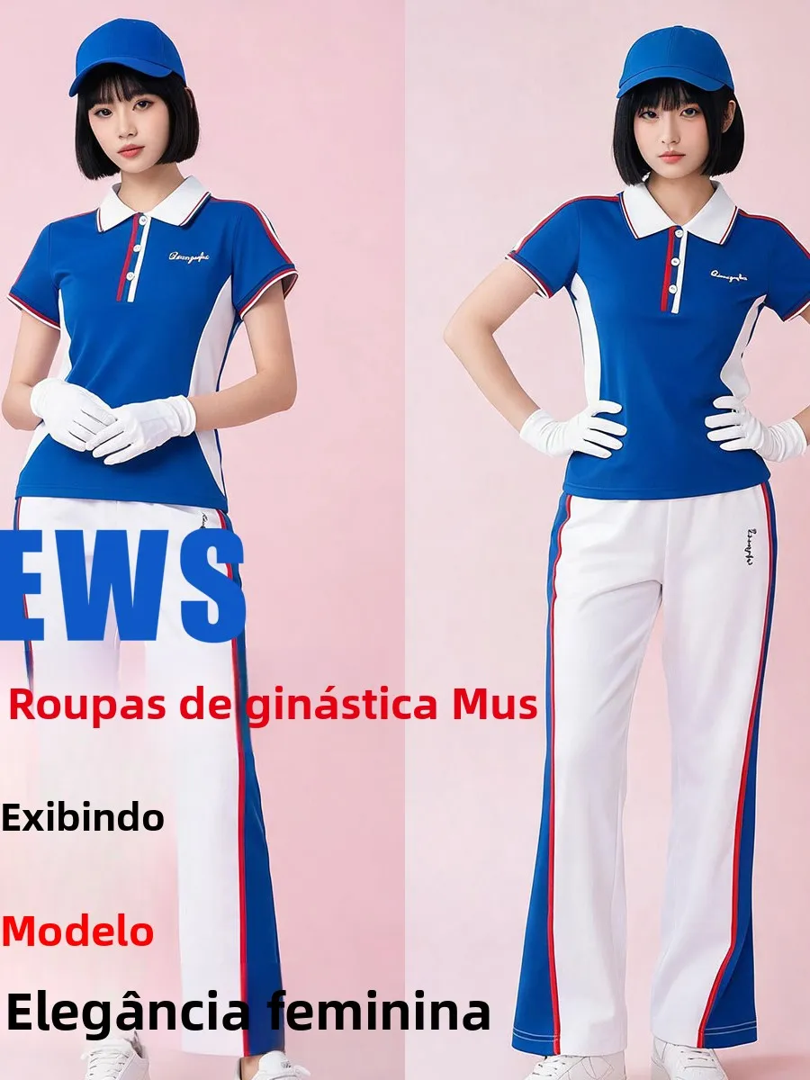 blue-short-sleeve-fitness-dance-outdoor-exercise-walking-team-uniform-jiamusi-square-dance-ensemble-women's-sportswear