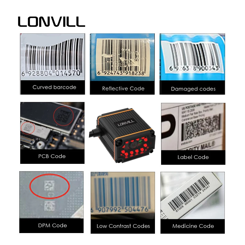 LONVILL Industrial Barcode Scanning Inventory Professional Automotive 2d Code Scanner For Warehouse